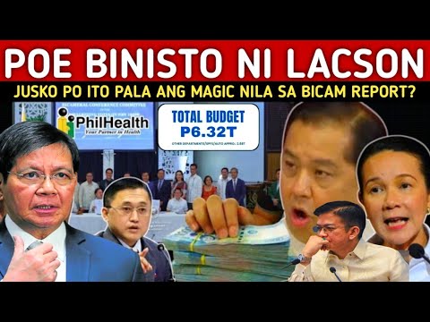 HALA! LACSON KINOMPIRMA ANG BLANK BICAM REPORT BINISTO SI POE PINAGHATIAN NA ANG BUDGET?