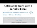 Work Done by a Variable Force