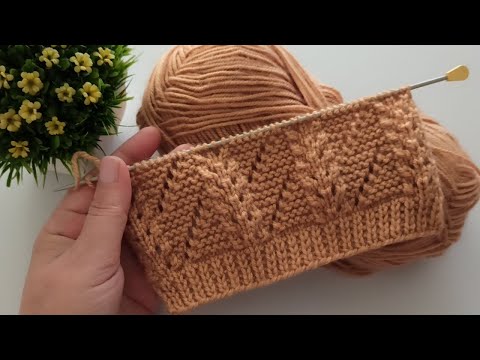 Buğday başağı örgü modeli / bayan yelek örgü modelleri / knitting pattern