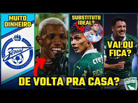 PALMEIRAS TEM PROPOSTA "IRRECUSÁVEL" DO ZENIT, MIRA SUBSTITUTO DE RIOS E DANILO PODE VOLTAR AO BR
