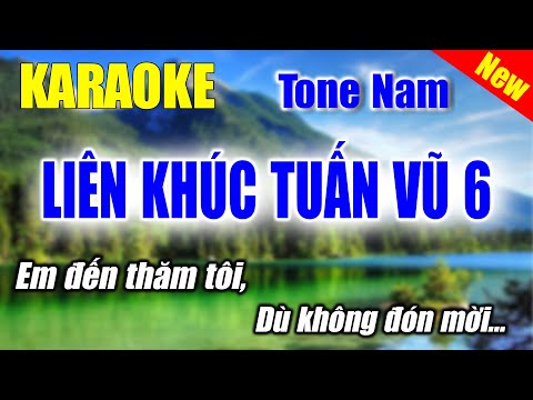 KARAOKE NHẠC SỐNG || LIÊN KHÚC TUẤN VŨ 6 (beat chuẩn ) Tone Nam || Phượng Hoàng kara
