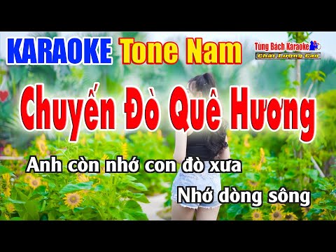 Karaoke Chuyến Đò Quê Hương Tone Nam | Nhạc Sống Tùng Bách
