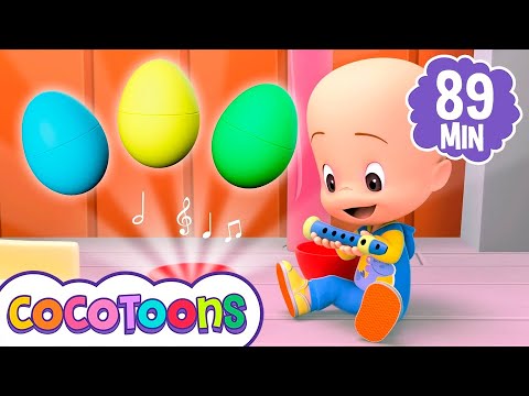 Diez huevos en la cama 🛌 y más canciones infantiles de Cleo y Cuquin | Cocotoons