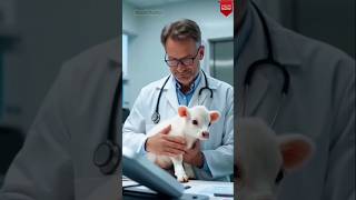 Doctor Saves the Cutest Baby Cow 🐄❤️ #shorts #animalrescue #cute