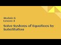 Solving Systems of Equations by Substitution
