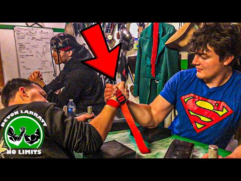 Auden Larratt arm wrestling practice part 1