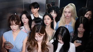 엘레베이터 미녀들로 꽉채웠을 때 남자의 반응
