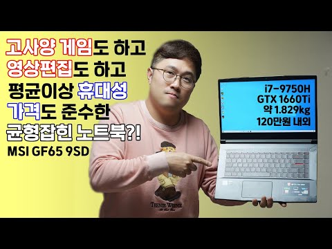 (KOREAN) 이 노트북 어때? 이런 균형은 없었다! MSI GF65 Thin 9SD 장점과 단점 분석