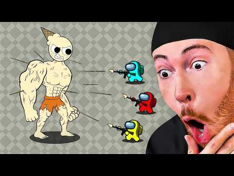 Mini Crewmate VS SPRUNKI Battle Tower! CRAZY ANIMATIONS (Among Us)