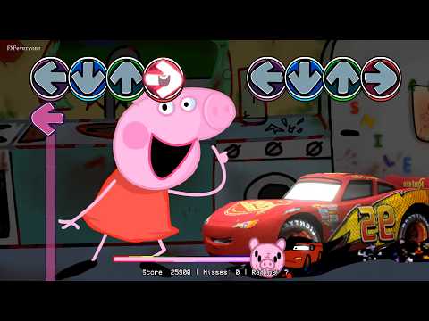 FNF Bacon but Pibby Lightning McQueen VS All Peppa Sing it | Friday Night Funkin'