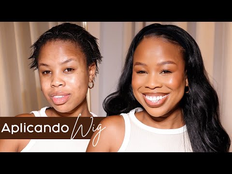 Aplicando WIG frente natural em um cabelo curto.