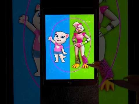 Talking Angela + Glamrock Chica FNAF #talkingangela #fnag #chica #shorts #tiktok #ai