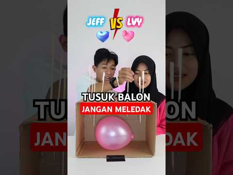 tusuk balon tapi jangan meledak!!! #couple #games #balon #funny #shorts
