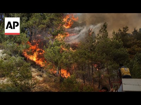 YouTube video thumbnail: Syrian Civil Defense Battles Wildfires in Latakia