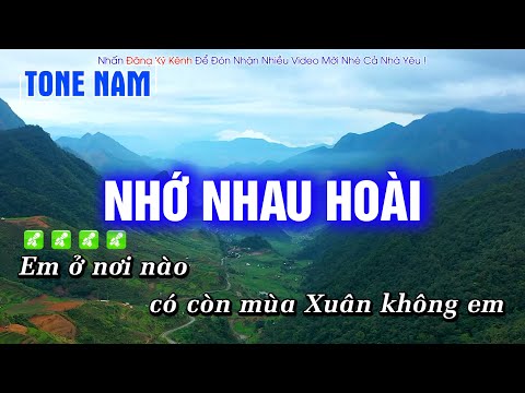 Karaoke Nhớ Nhau Hoài |Tone Nam| Karaoke Hoàng Dũng