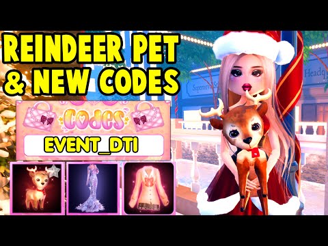 HOW TO GET REINDEER PET AND NEW WORKING CODES IN DRESS to IMPRESS! DTI WINTER CODES ITEMS