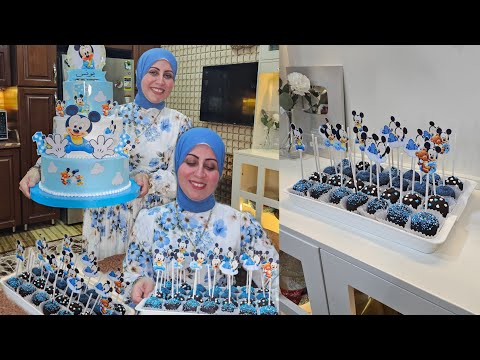 عملت تورتة يونس باشا ابن اول حفيد في العيلة 🥰 ومعاها اشيك كيك بوبس يليق علي التورتة #تورتة_٣_ادوار