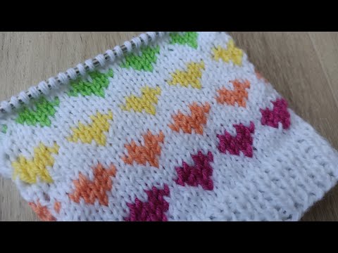 Cıvıl cıvıl renkler çok yakıştı minik kalpler örgü modeli
