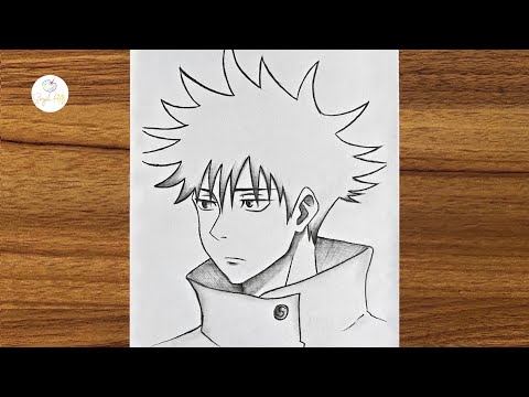 How to draw Megumi from Jujutsu Kaisen || Megumi drawing step by step || Easy anime drawing