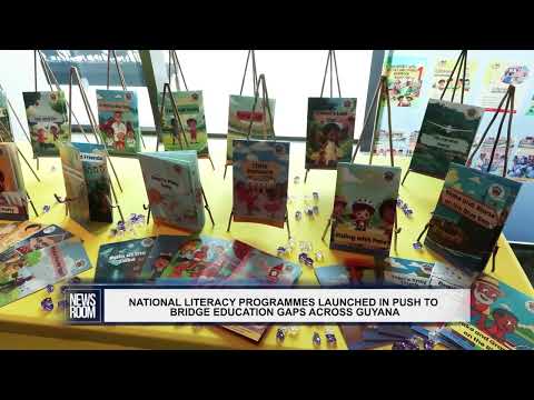 YouTube video thumbnail: National Literacy Programmes Launched IN Push TO Bridge Education Gaps Across Guyana