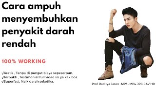 Cara mengobati darah rendah | Tanpa resep dokter