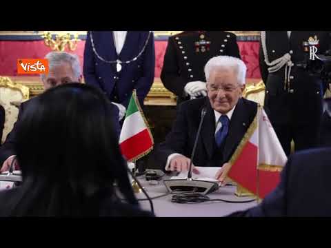 Mattarella riceve la Presidente di Malta al Quirinale: "Benvenuta, Presidente"