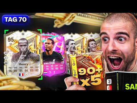 Mein 90+X5 PACK 😱🚀 Kann ich ALLE KARTEN SAMMELN in EA FC 25? TAG 70 🥼🧪
