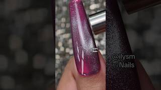 Pretty Pink Neon Cat Eye Nail Art 🩷🐱✨ ilysmnails .com #nails #nailart #asmr #satisfying