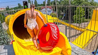 HUGE Turbulence WaterSlide at Zsóry Strandfürdő