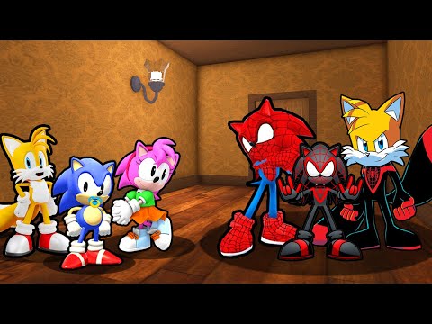 BABY SONIC FAMILY VS SPIDERMAN SONIC FAMILY IN ROBLOX