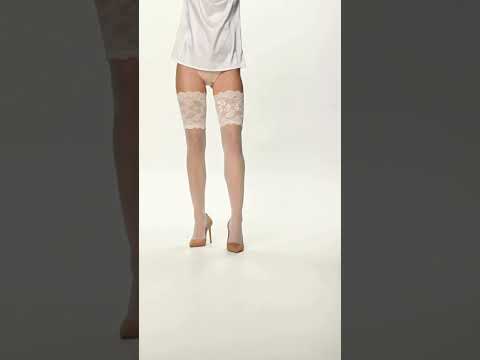 Ivory White Thigh Highs That Stay Up With Every Step
