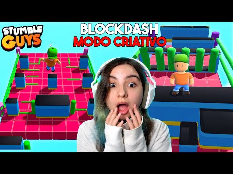 TESTEI CÓPIAS do BLOCKDASH LENDÁRIO no MODO CRIATIVO do STUMBLE GUYS!! TREINEI BURLAS...