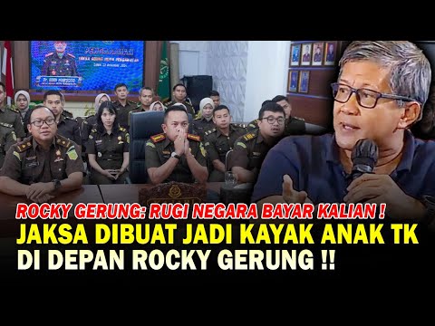 Ganas ! Rocky Gerung Permalukan Jaksa Penuntut di Ruangan Sidang