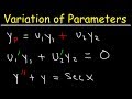 Differential Equations and Variation of Parameters