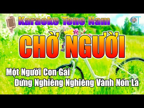 Chờ Người Nhạc Sống Beat Chuẩn Tone Nam | Làng Hoa Karaoke