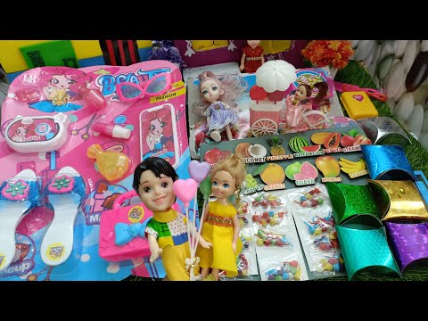 மகிழ்ச்சியான நேரம் பகுதி 776| barbie beauty set | ice cream setKavitha vinitha malar mini green food