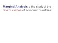Cost Functions and Marginal Analysis