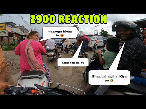 z900 sound reaction 😍🔥❤️|| #india #superbike #cutegirlrection #z900 #viral #stunt #kawasaki