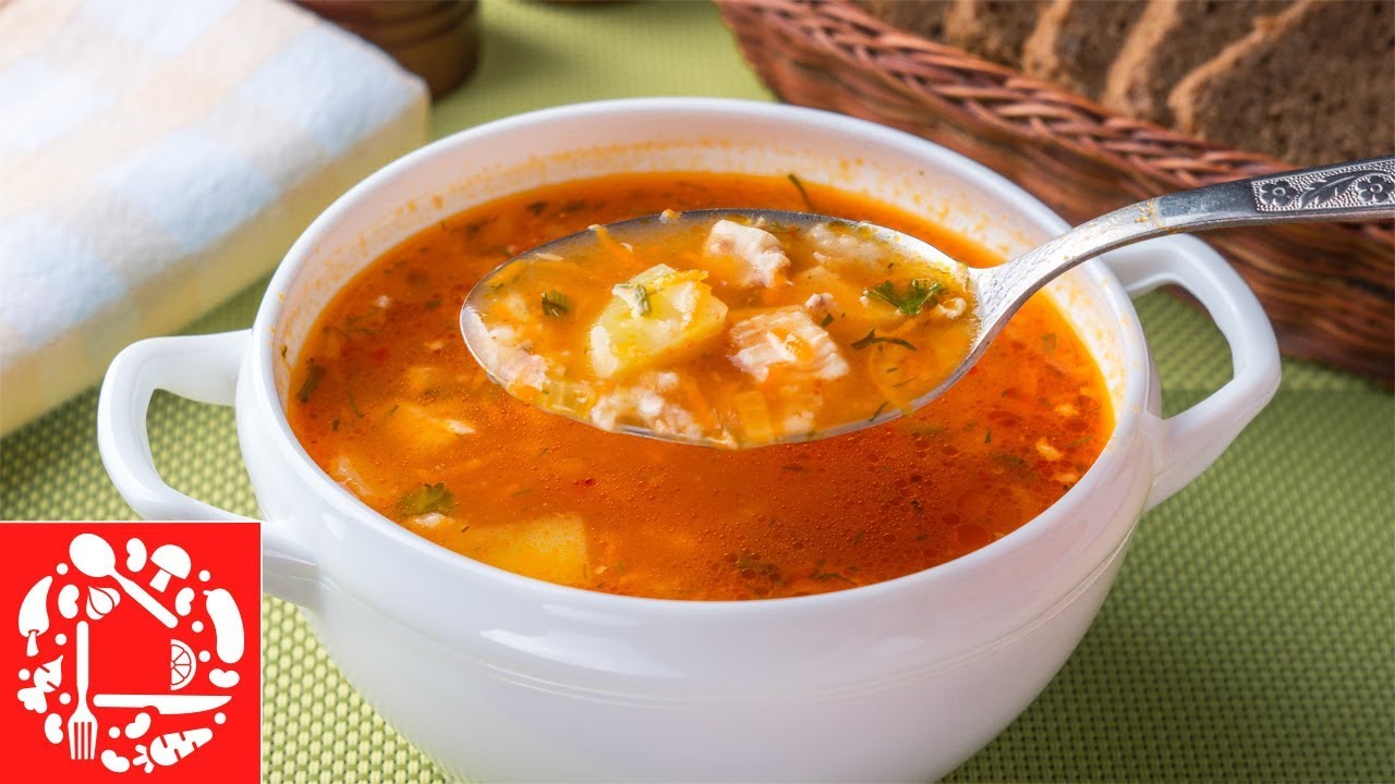 Мой любимый рецепт супа Простой томатный Суп с Курицей и Рисом