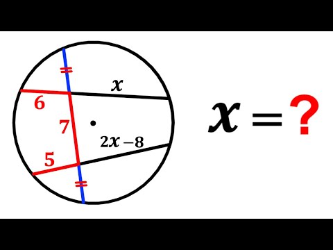 Can you solve for X? | (Intersecting Chords) | #math #maths | #geometry