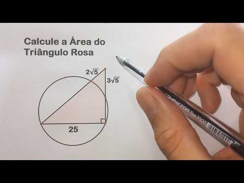 PELO MENOS DUAS FORMAS DE RESOLVER | COMO CALCULAR ÁREA DO TRIÂNGULO ROSA?