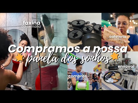 COMPRAMOS PANELAS NOVAS, CONHECENDO CAFETERIA, COMPRINHAS DE ENXOVAL PRA CASA, COMPRINHAS NO SAARA