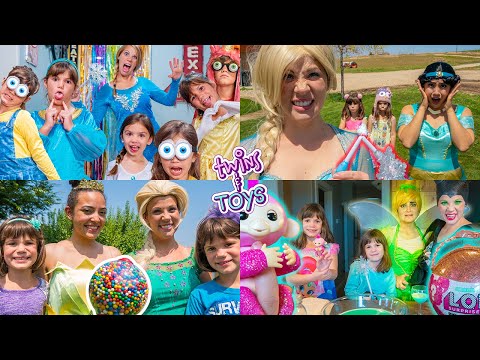 Elsa's Magic Play Time with Jasmine, Tinker Bell, Tiana, Maleficent, Ursula, and Belle!