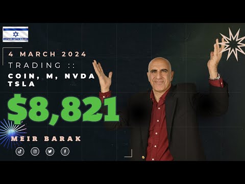 Live Day Trading Stocks - Earning $8,821 trading COIN, M, NVDA, TSLA live trading on Mar 04th, 2024