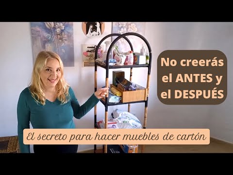 Mira cómo transformé un mueble viejo de mi mamá / El secreto para hacer muebles de cartón