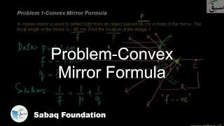 Problem 1-Convex Mirror Formula