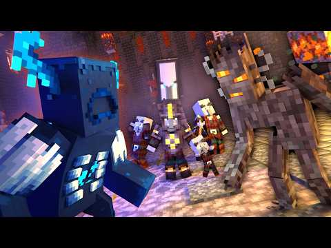 CREAKING CASTLE - Warden vs Creaking Army and Pillagers (Minecraft Movie Animation)