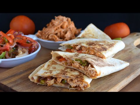 🌮 Quesadillas de pollo y queso MUY FÁCILES Y BUENÍSIMAS