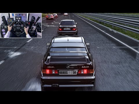 Mercedes 190E & Mercedes E500  - Assetto Corsa | Steering Wheel Gameplay