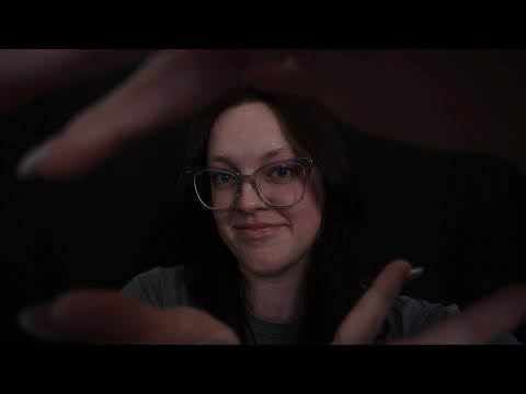 ASMR Relaxing Hand Movements & Mouth Sounds - inaudible whispering, unplanned asmr, tongue clicking